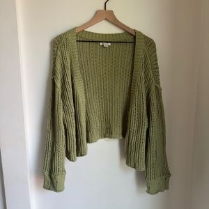 lightweight green cardigan